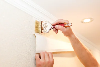 Pose de papier peint à Saint-Romain-la-Motte — revêtements muraux et toiles de verre
